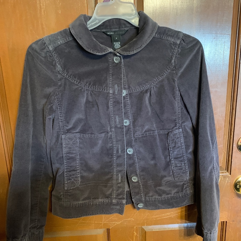 Marc Jacobs Brown pockets 6 button front corduroy jacket size 6